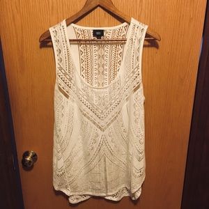 Sheer white tank top